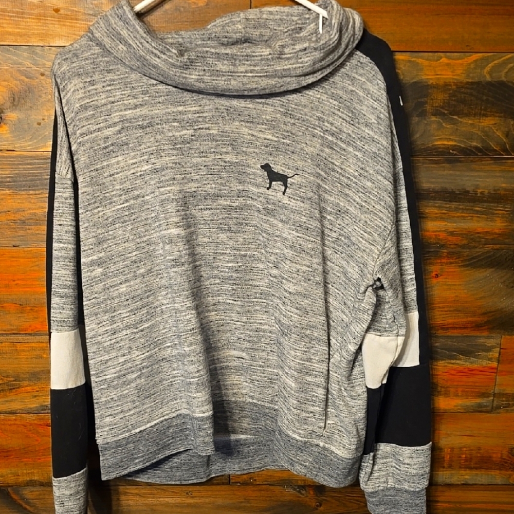 Gray and Black Womens pink sweater